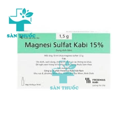 Magnesi sulfat Kabi 15% - Thuốc điều trị các trường hợp thiếu Magnesi